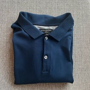 Banana Republic Men's Dark Blue Polo - Size XL